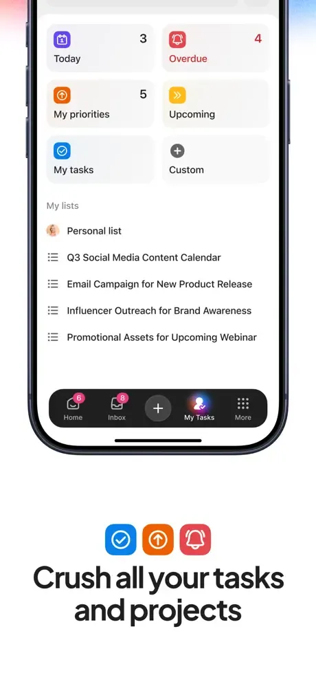 Store screenshot: a white layout with a cropped phone above a bold two-line headline