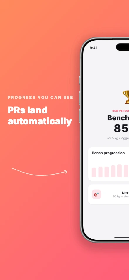 Dash app screenshot template, screen 3 of 5 — Dash — a workout tracker