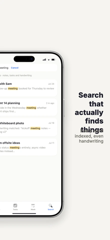 Slate app screenshot template, screen 4 of 5 — Slate — a notes & tasks app