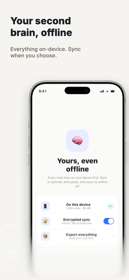 Slate app screenshot template, screen 5 of 5 — Slate — a notes & tasks app