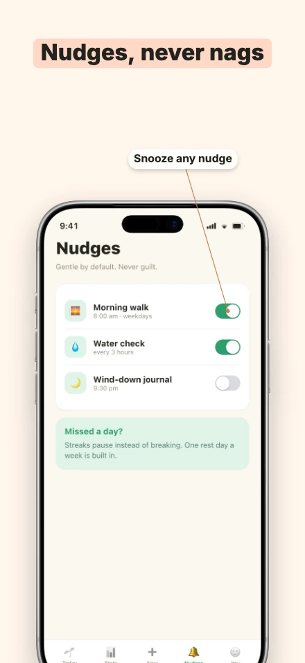 Sprout app screenshot template, screen 4 of 5 — Sprout — a habit tracker